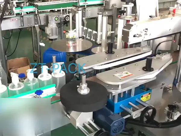 Round Bottle Double Sided Labeling Machine